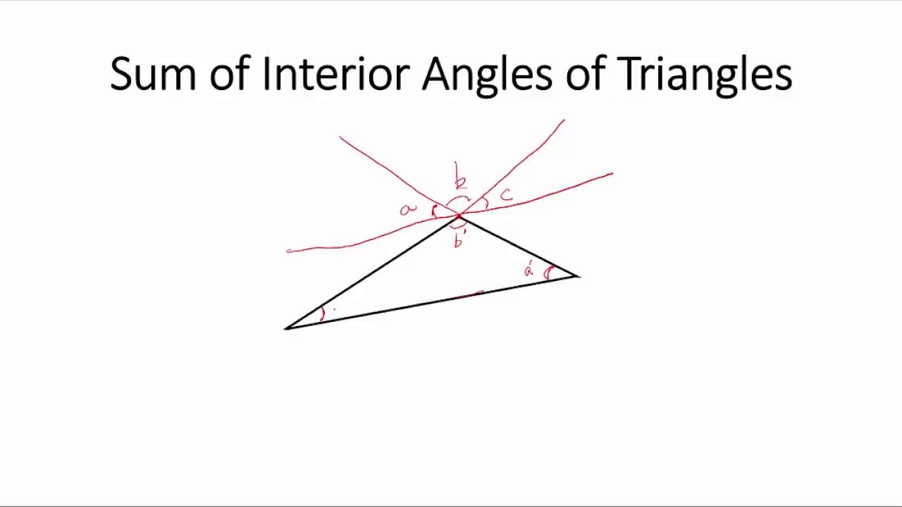 Sum of Interior Angles of a Triangle - YouTube