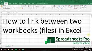 How to link between two workbooks (files) in Excel