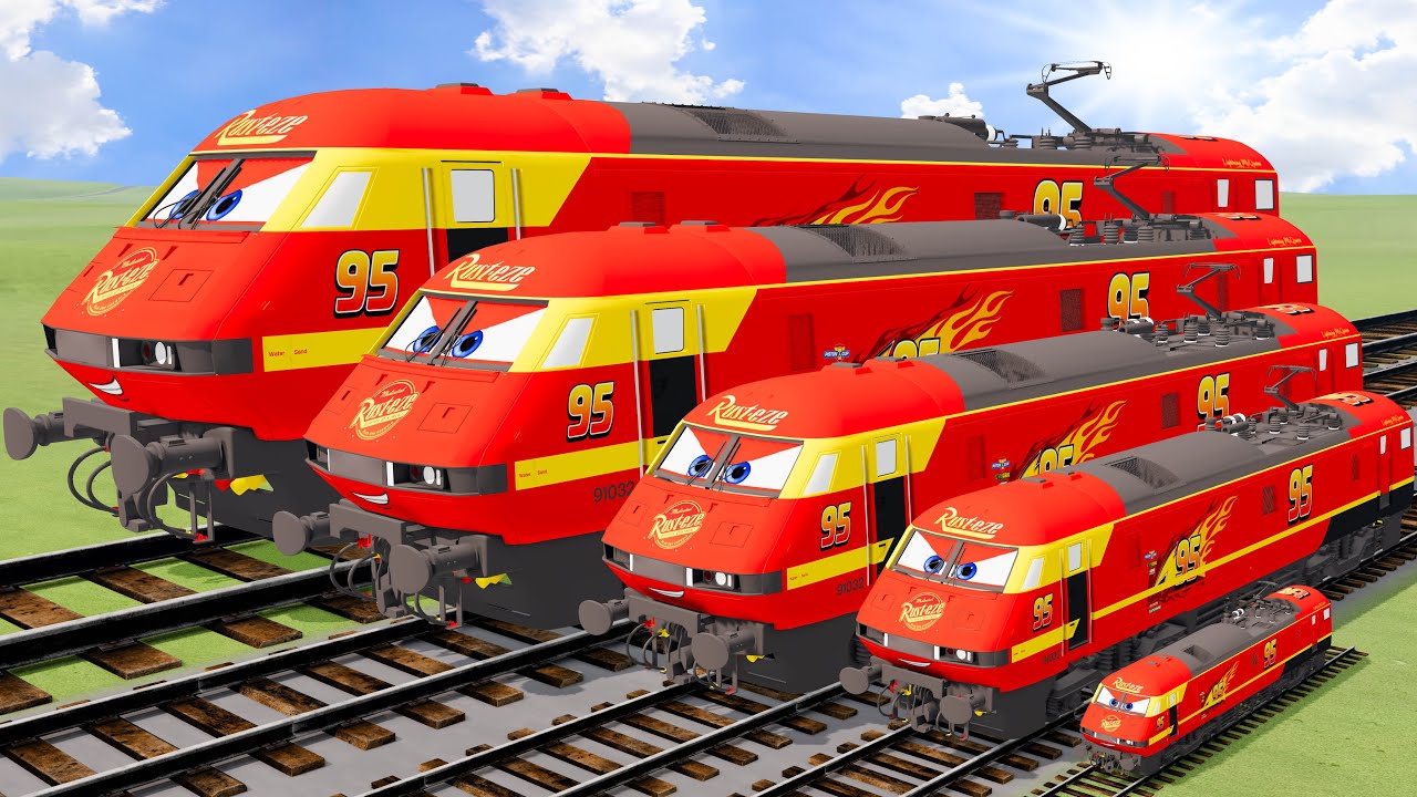 Big & Small Trains Lightning Mcqueen vs Trains Thomas | BeamNG.Drive