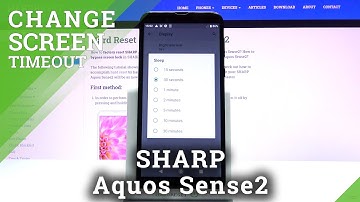 How to Adjust Screen Timeout in SHARP Aquos Sense2 – Blackout Time