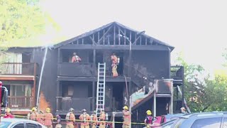 1 detained after 4-alarm fire at Portland apartment