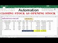 opening stock and closing stock
