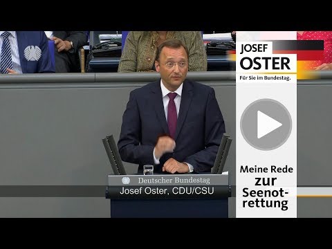 Aktuelle Stunde zur Seenotrettung im Mittelmeer | Josef Oster, MdB