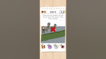Brain Test 2 Smith and Joe Part 2 Level 13 These are the zombies they want revenge Solution answer