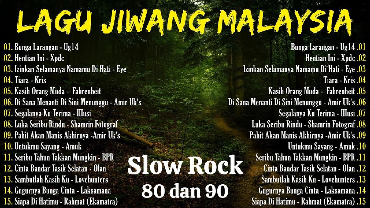 Lagu Slow Rock Malaysia Terbaik - Lagu Jiwang 80/90an - Lagu Malaysia Lama Terbaik