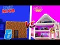 GIRL VS BOY SECRET TREE HOUSE NOOB VS PRO | Minecraft w/ Little Kelly