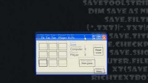 Visual Basic - Tic Tac Toe