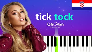 Albina - Tick-Tock - Croatia  (Easy Piano Tutorial)