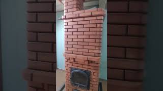 Отопительная печь грубка с большой дверью со стеклом #печник #печь #камин #каминопечь #рекомендации