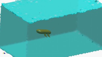 UUV (Unmanned Underwater Vehicle) in water tank simulation