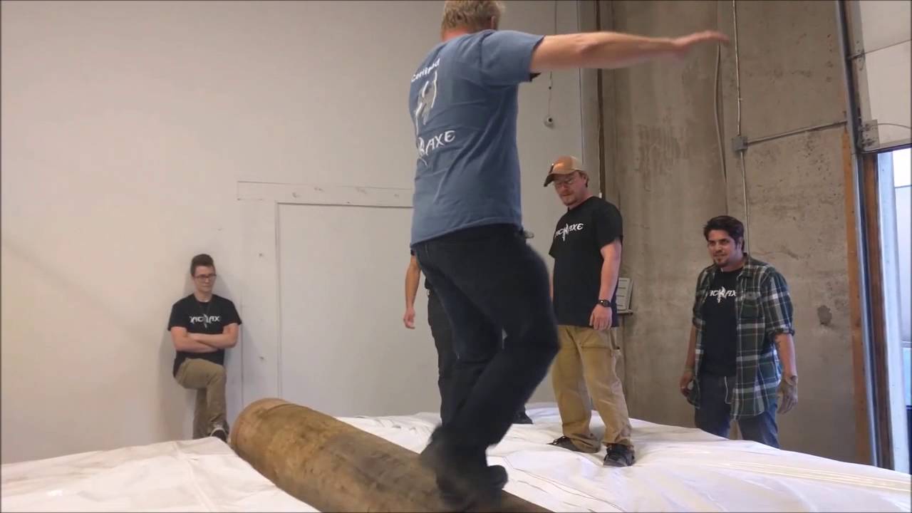 log birling at Jack Axe is so fun!