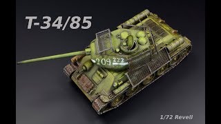 T-34/85 Mod 1944 Bedspring Armor 1/72 Revell - Tank Model