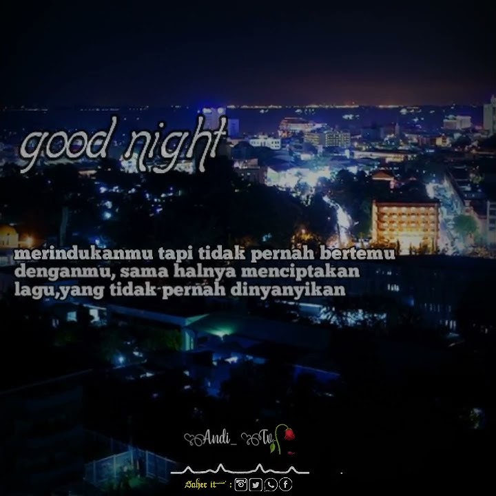 Story wa good night untuk pacar