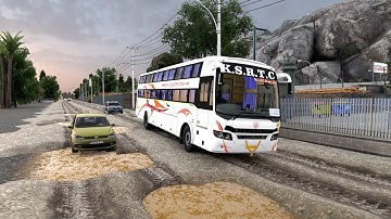 😱 REAL Dangerous KSRTC Bus Driving 😱 | BV MAXIMA IN DANGEROUS ROAD - Euro truck Simulator #ets2