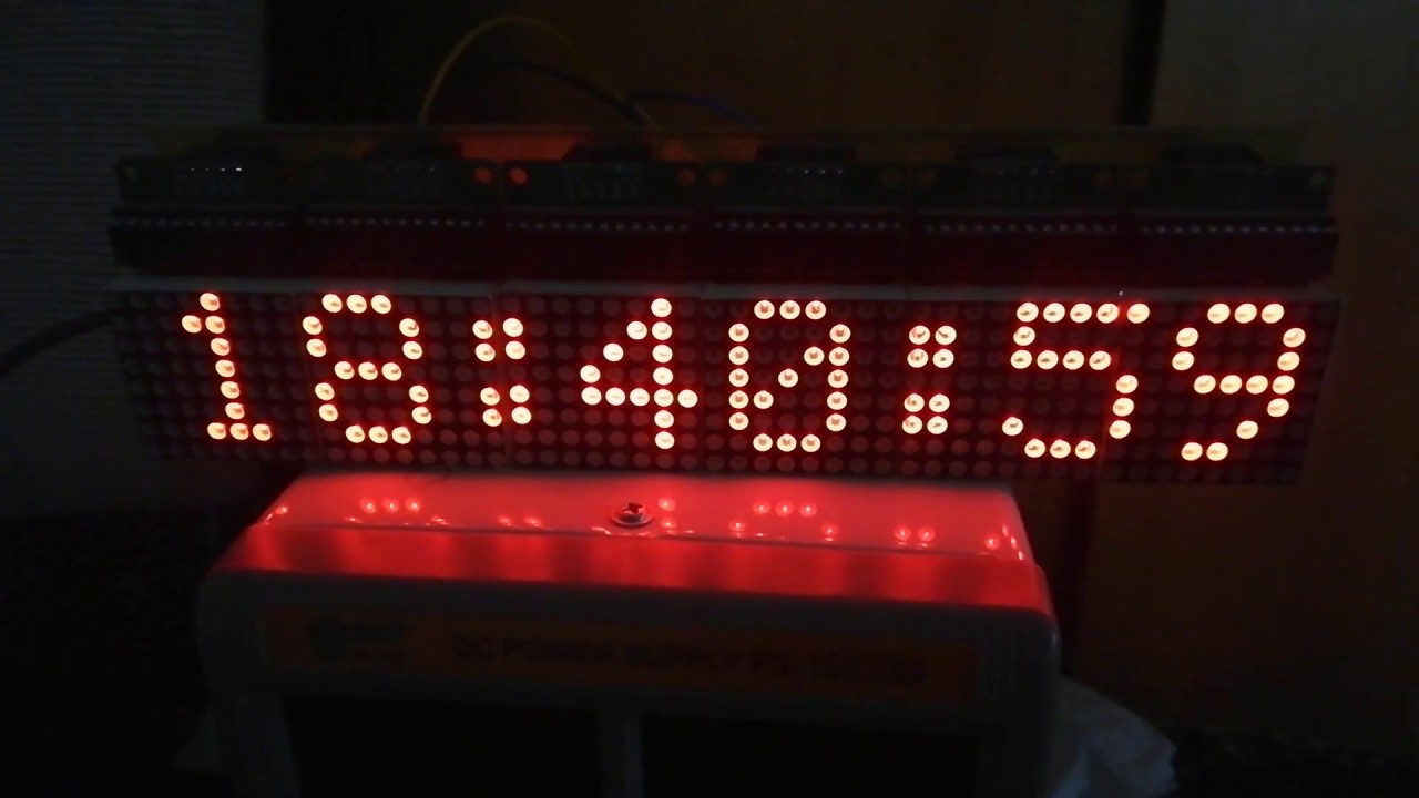 LED matrix clock with ESP8266 (6) - YouTube