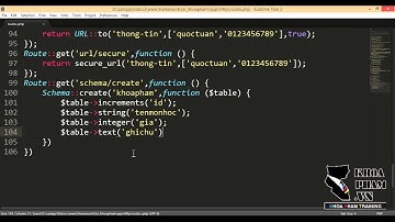Lập trình Laravel tại KhoaPham Vn   Bài 13 112 Schema Builder
