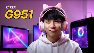 รีวิว OKER G951 Gaming headset Lovely CAT 