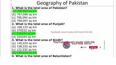 Social study part 2|geography of pakistan |jest pst iba test preparations