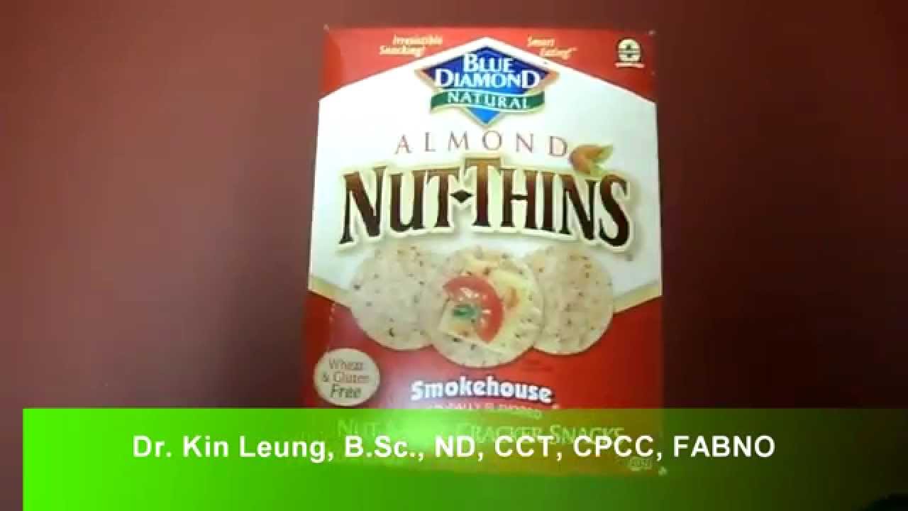 Review Blue Diamond Almond Nut thins Nut Thins Smokehouse Gluten Wheat Free YouTube