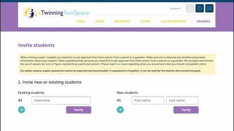 Adding Students On Etwinning Tutorial