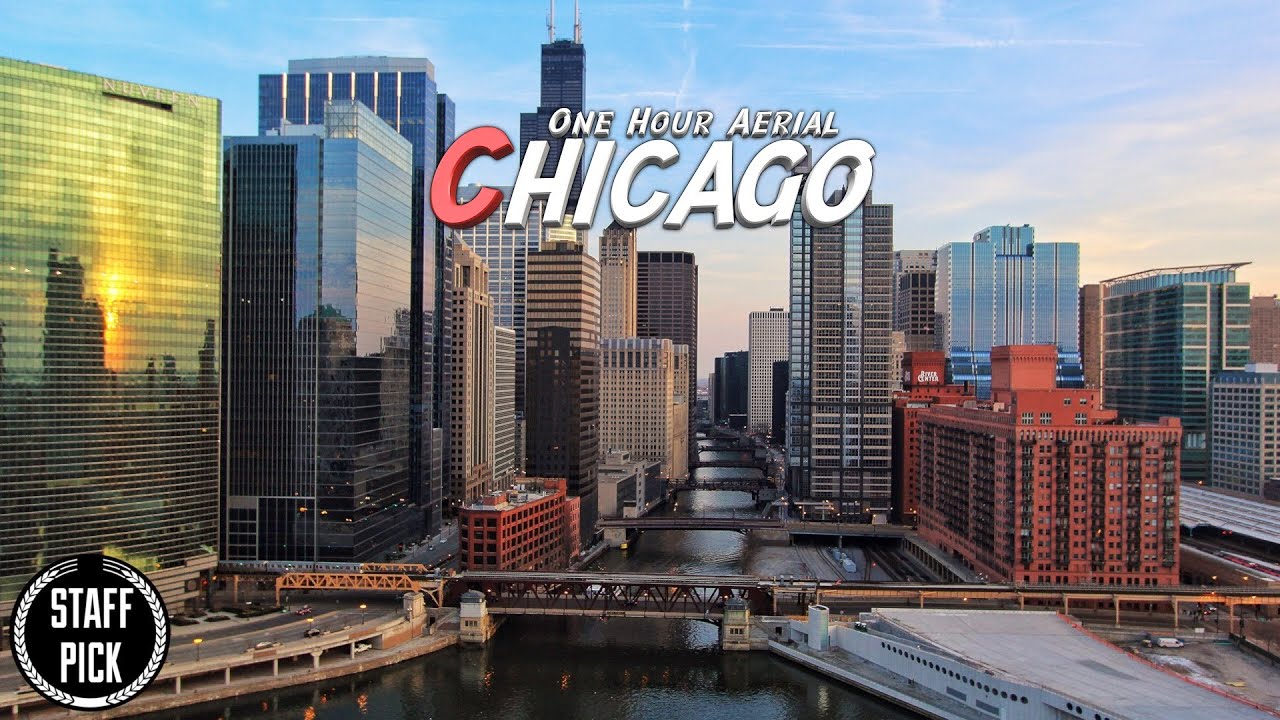 One Hour Relaxation - Aerial Chicago - 4K Drone Footage - Relaxation ...