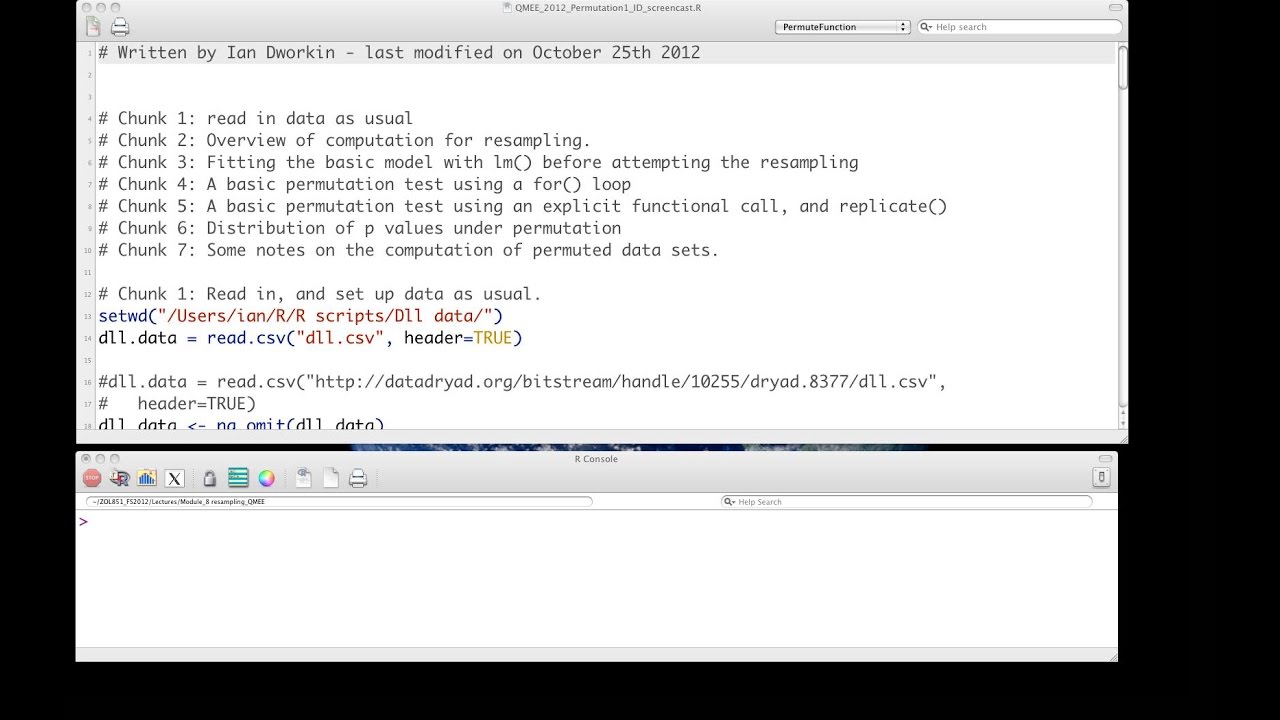 permutation hypothesis test in r