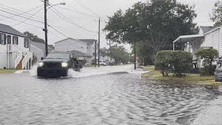Coastal areas battered by wind, rain and tidal flooding