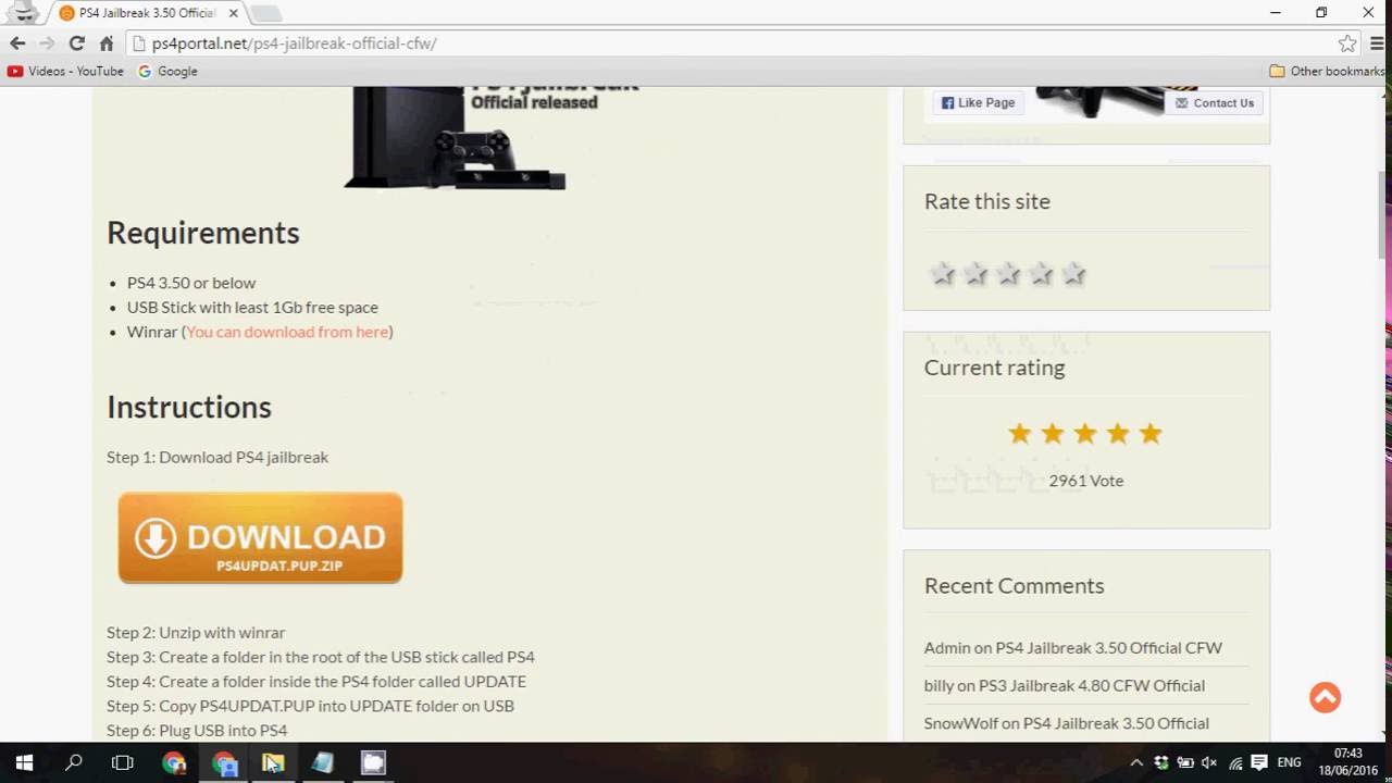 PS4 3.50 Jailbreak Official Working June 2016