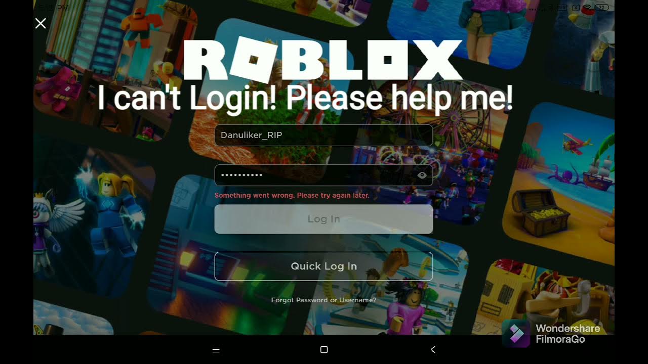 I cant login into my Roblox account! YouTube