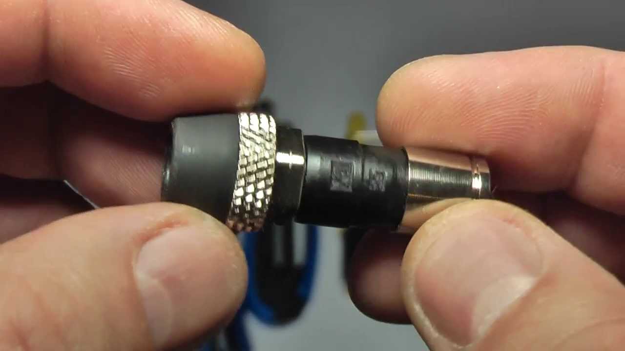 F разъем для кабеля RG 6 CMP компрессионный PPC аква стоп - YouTube
