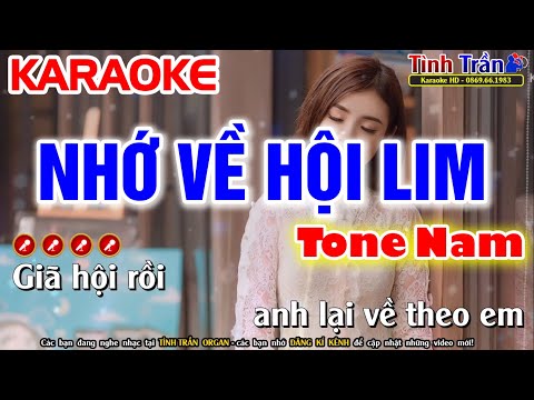 Nhớ Về Hội Lim Karaoke Nhạc Sống Tone Nam - Tình Trần Organ