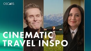 Cinematic Travel Inspo From Willem Dafoe, Lily Gladstone, Issa Rae, Sterling K. Brown \& More #Oscars