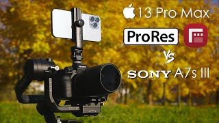 iPhone 13 Pro Max ProRes видео Filmic Pro против HEVC и против камеры Sony a7s III