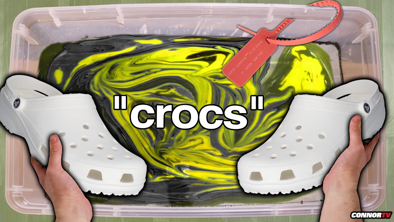 custom off white crocs