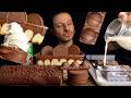 MASSIVE TIRAMISU &amp; CHOCOLATE TREATS MUKBANG (MILKA, ICE CREAM) | ASMR FOOD