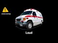 Ambulance siren sound variations in 60 seconds