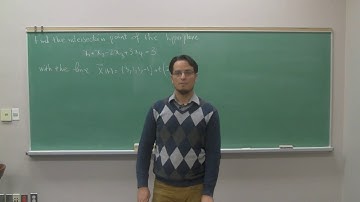 Labtube-(Math1229)-Intersection of a hyperplane and a line