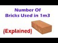 How many bricks are used in 1m3? | Calculation of bricks