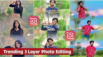Trending 3 layer photo editing Inshot | inshot photo editing telugu