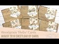 Woodgrain 'Hello' Cards | August 2019 SheetLoad of Cards | Process Video with FREE Printable