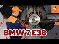 How to change rear brake discs and brake pads BMW 7 E38 TUTORIAL | AUTODOC