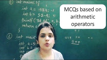 arithmetic operators in c | mcqs in c