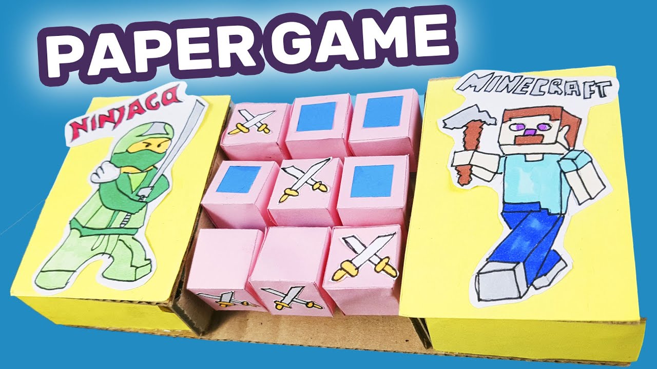 Minecraft Game - Make at home with Paper, Paper Game