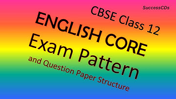 CBSE Class 12 English core 301 - Exam Pattern and Question Paper structure