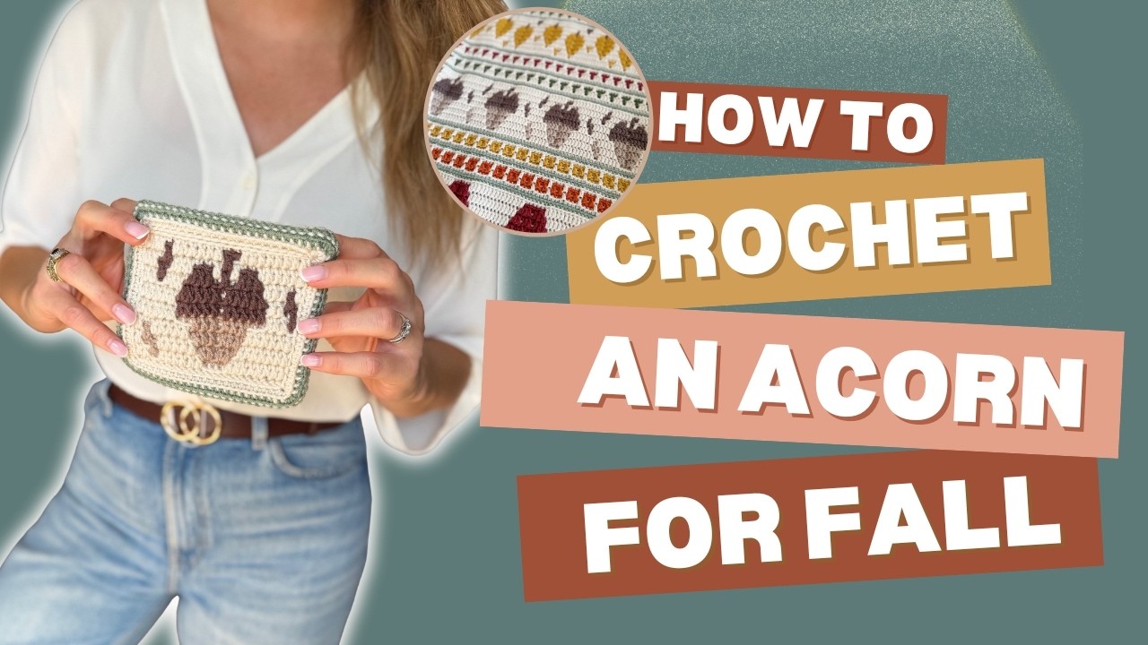 Acorn Crochet Pattern - perfect for coasters and blankets