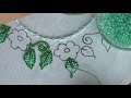 beads embroidery, leaves hand embroidery, beading leaf embroidery