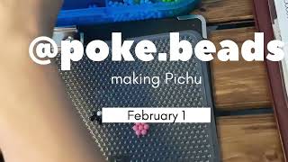 【アクアビーズ】ピチュー　making Pichu