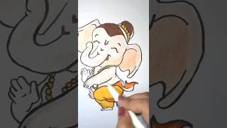 Day 12/30 Cute God Drawing Series || Cute Bal Ganesha Drawing ??? || cute cuteganeshji shorts