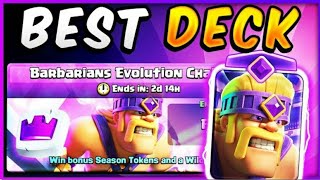 Best Deck and Epic Gameplay of Barbarians Evolution Challenge in Clash Royale!!! #clashroyale #viral