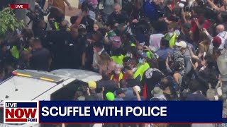 WATCH: Protestors and police clash on college campus | LiveNOW from FOX